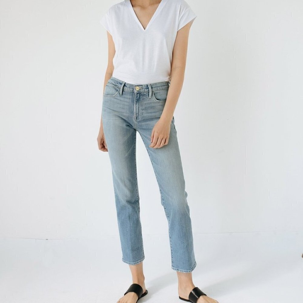 NWT Frame Denim Lehigh Straight Jeans Size 26 - Picture 11 of 11